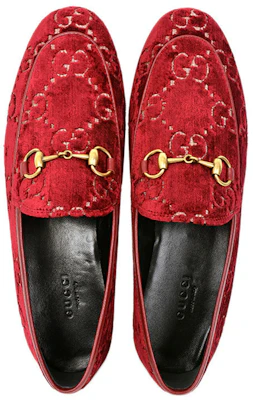 (W) Gucci Jordaan Mocasín de Terciopelo GG 'Rojo' 431467-9JT20-6496 Shop (W) Gucci Jordaan Mocasín de Terciopelo GG 'Rojo' 431467-9JT20-6496