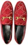 Shop (W) Gucci Jordaan Mocasín de Terciopelo GG 'Rojo' 431467-9JT20-6496