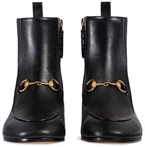 (W) Botines de Cuero Negro Gucci Jordaan. 496619-C9D00-1000 Purchase (W) Botines de Cuero Negro Gucci Jordaan. 496619-C9D00-1000