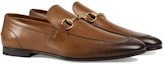 Order (W) Gucci Jordaan Kulit Loafer 'Coklat' 406994-BLM00-2535