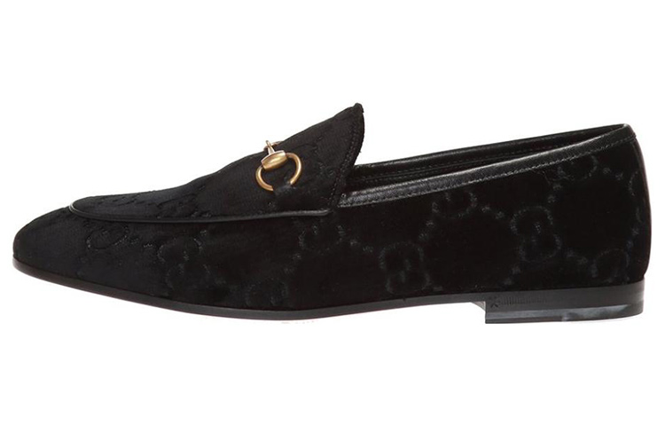 (Women) Gucci Jordaan Loafer 'Black Velvet' 431467-9JT20-1000