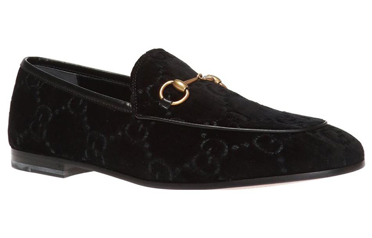 Lookbook (W) Gucci Jordaan Loafer 'Beludru Hitam' 431467-9JT20-1000