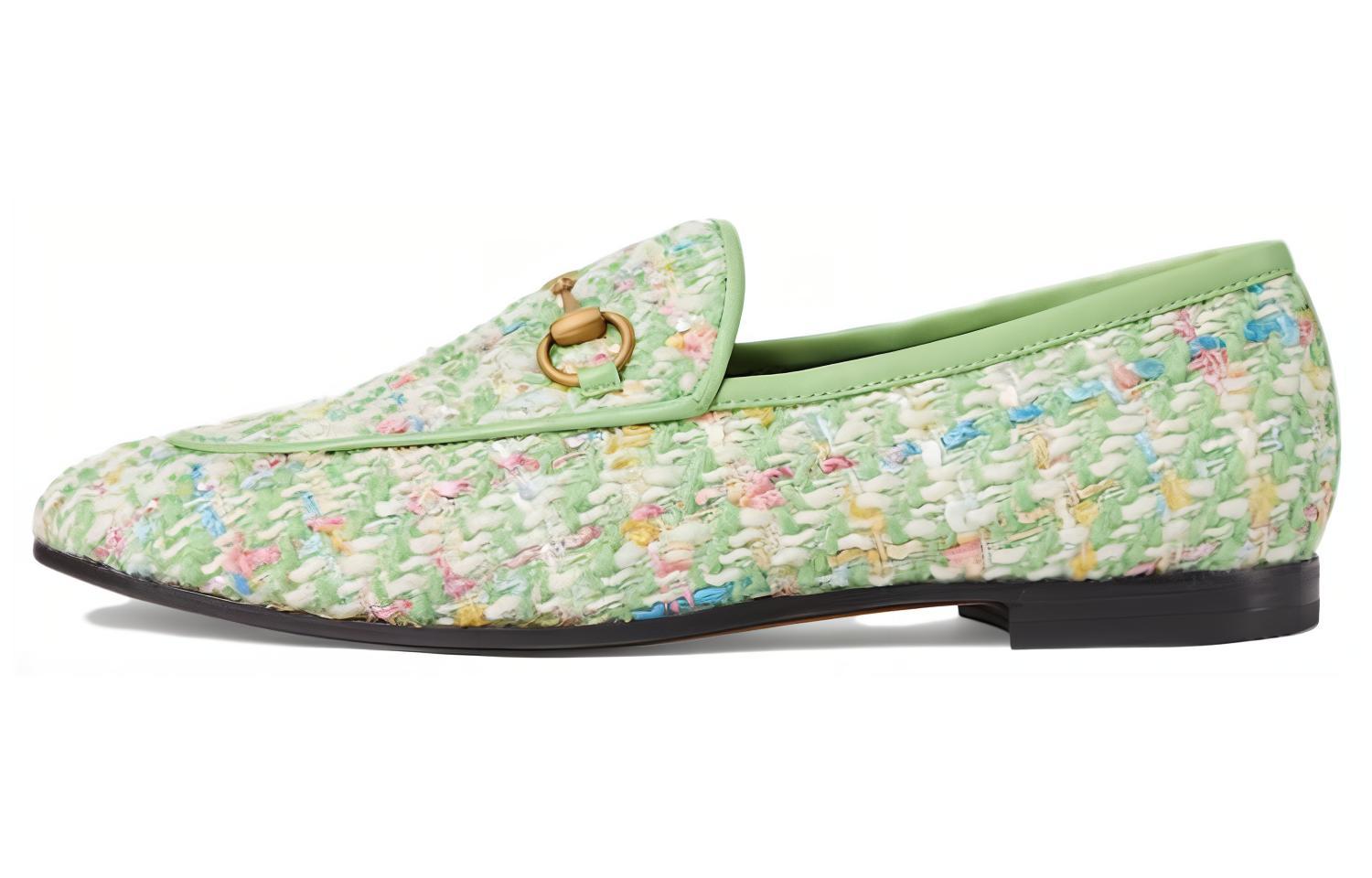 (Women) Gucci Jordaan Loafer 'Green' 431467-AACFD-3048