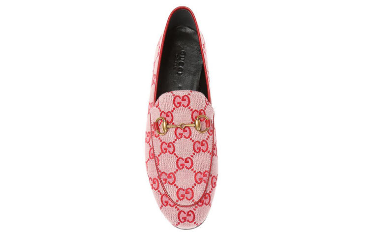 Shop (W) Gucci Jordaan Loafer 'Pink' Sepatu Loafer Merah Muda 431467-9SF10-9380