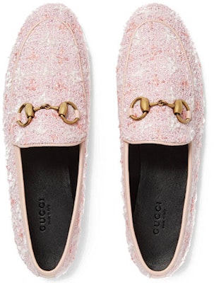 Gucci jordaan top tweed loafer