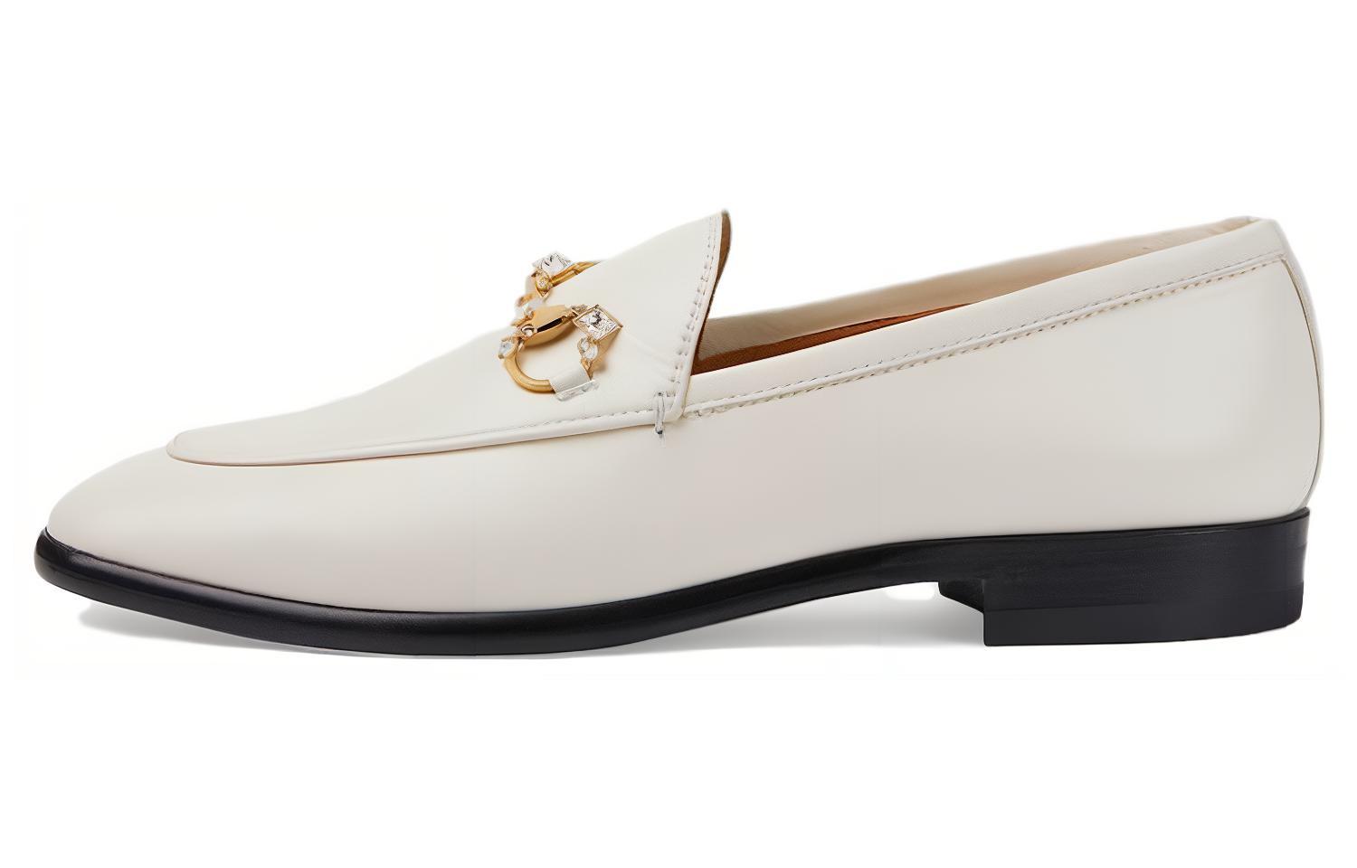 (Women) Gucci Jordaan Loafer 'White' 759918-C9D00-9022