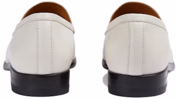 Shop GUCCI 古馳 Jordaan 皮革 水晶 套腳 樂福鞋 女款 白色