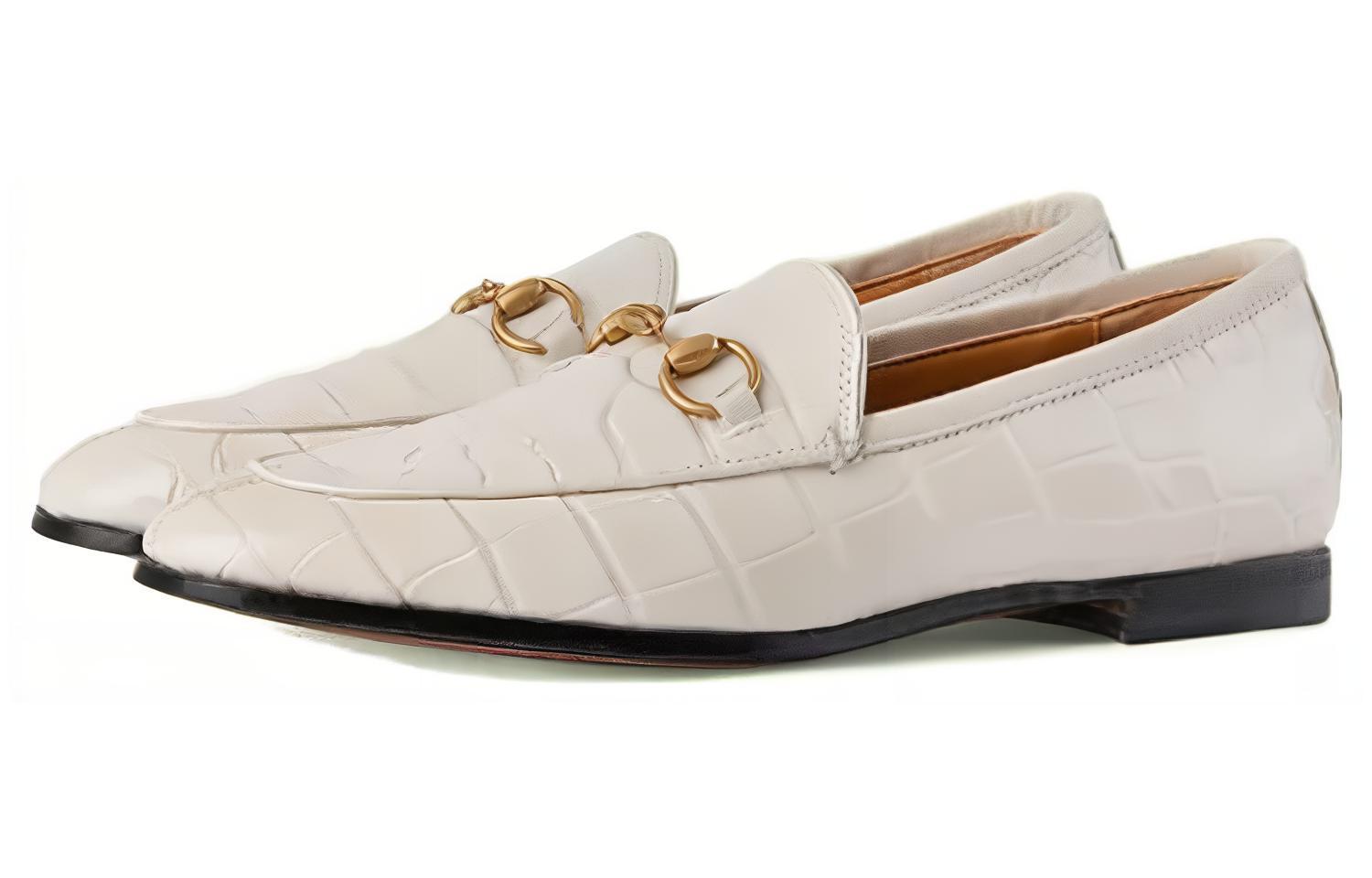 (Women) Gucci Jordaan Loafer 'White Horsebit' 404069-E5BF0-9022