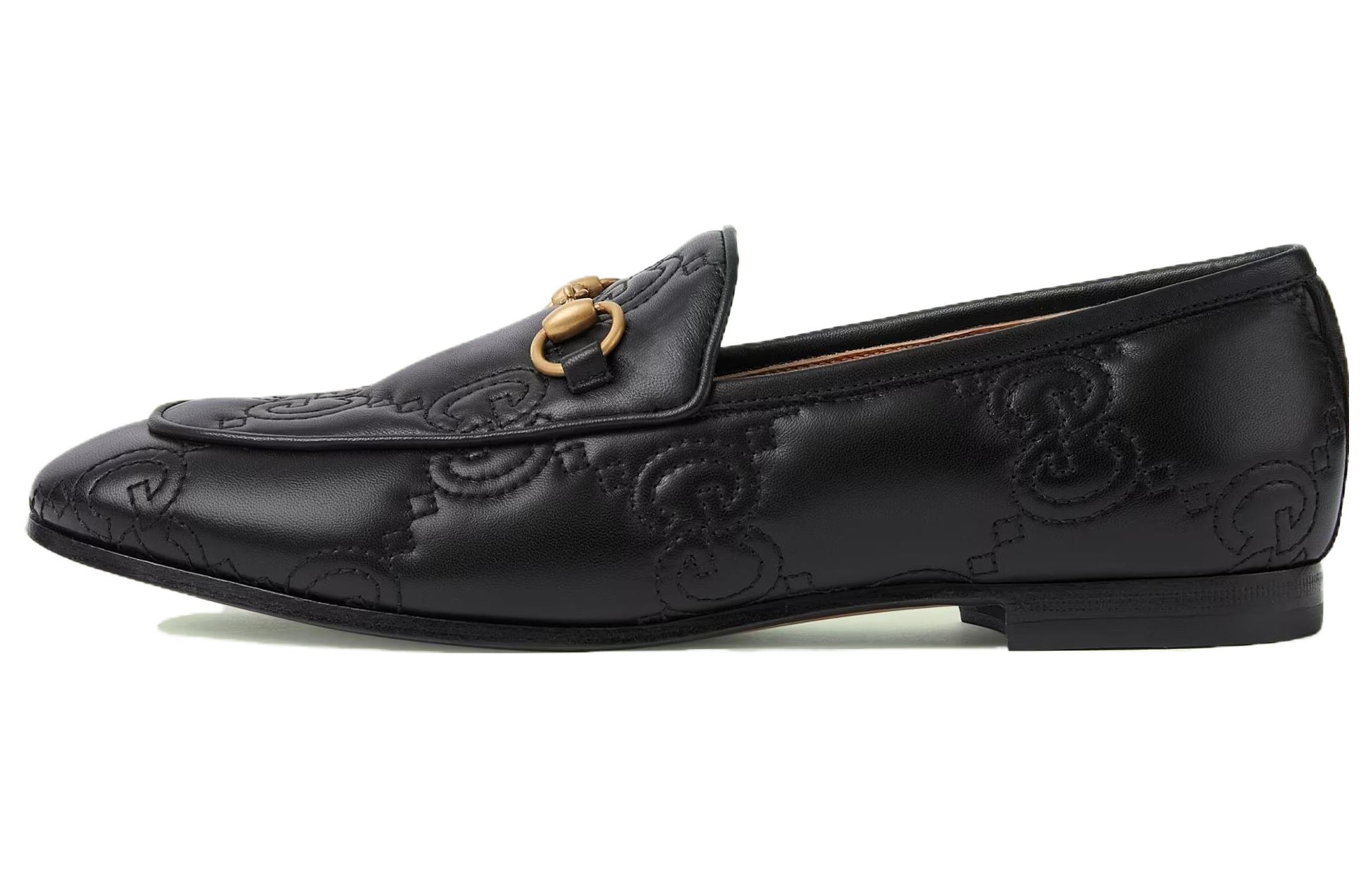 (Women) Gucci Jordaan Loafer Black GG Leather 699903-BKO60-1000