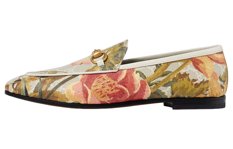 (Women) Gucci Jordaan Multicolor 'Floral Print Gold Horsebit' 603323-FABB2-9566