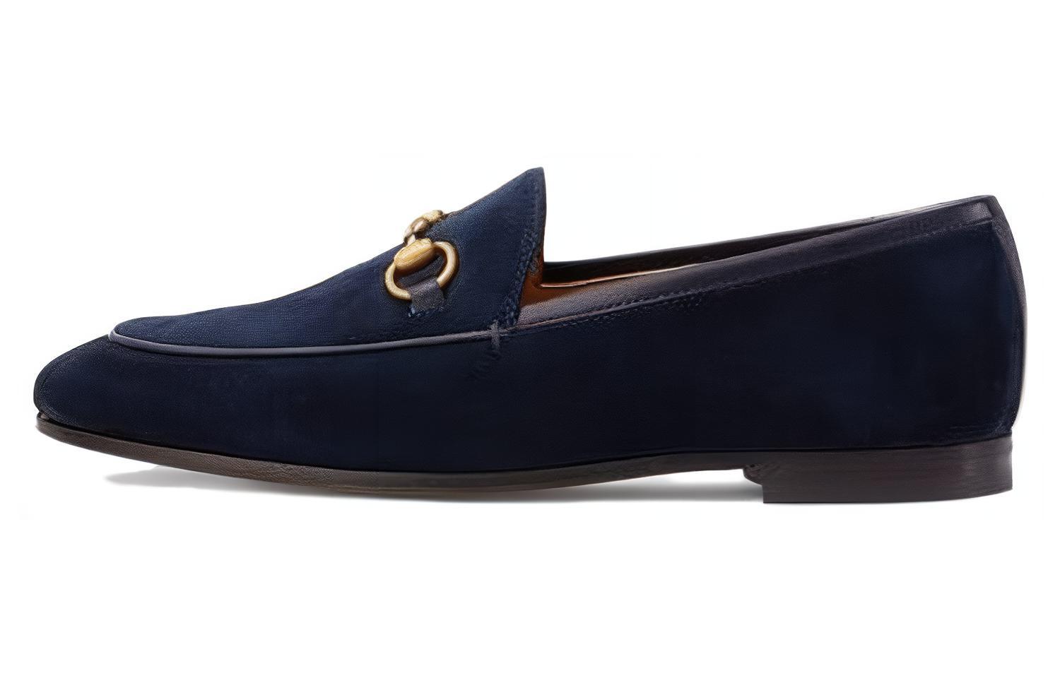 Buy (W) Loafers Gucci Jordaan Suede 'Biru' 404069-AABLH-4552