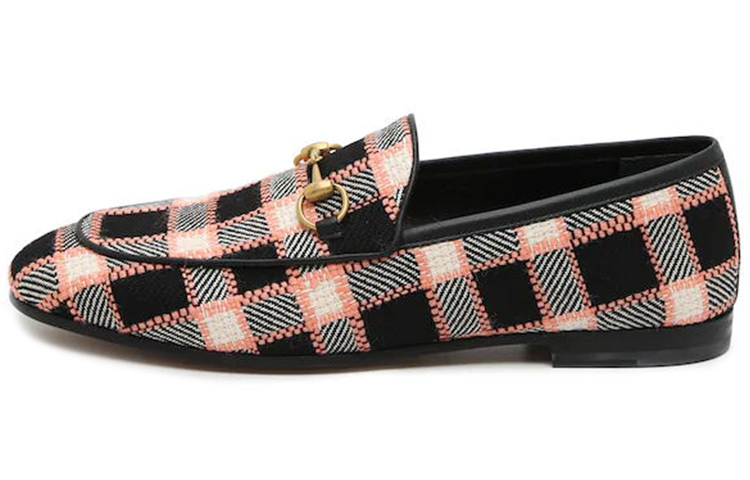 (Women) Gucci Jordaan Tweed Loafer 'Black Pink' 431467-H1430-1188