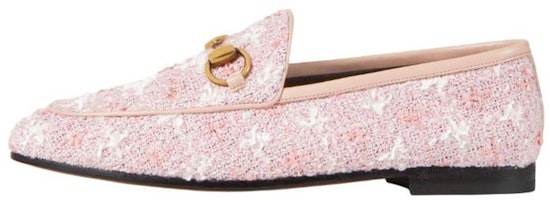 (Women) Gucci Jordaan Tweed Loafers 'Pink' 431467-GYV10-5760 (Women) Gucci Jordaan Tweed Loafers 'Pink' 431467-GYV10-5760