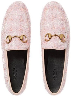 (W) Gucci Jordaan Loafers Tweed 'Pink' 431467-GYV10-5760 Shop (W) Gucci Jordaan Loafers Tweed 'Pink' 431467-GYV10-5760
