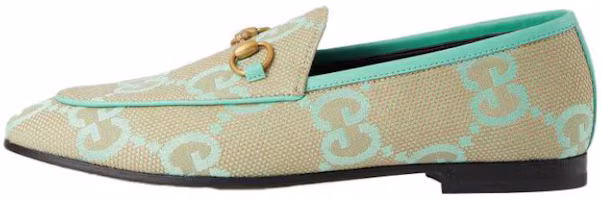 Buy (W) Gucci Jumbo GG Jordaan Loafer Beige Mintgrün Leinwand 431467-FABB1-8867