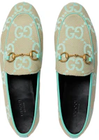 Shop (W) Gucci Jumbo GG Jordaan Loafer Beige Mintgrün Leinwand 431467-FABB1-8867