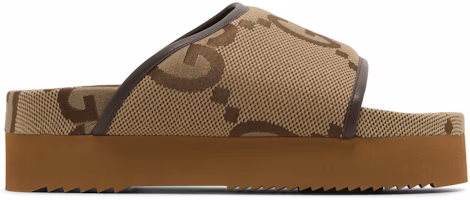 (Women) Gucci Jumbo GG Platform Slide 'Camel Ebony Monogram' 700301-UKM60-2593 (Women) Gucci Jumbo GG Platform Slide 'Camel Ebony Monogram' 700301-UKM60-2593
