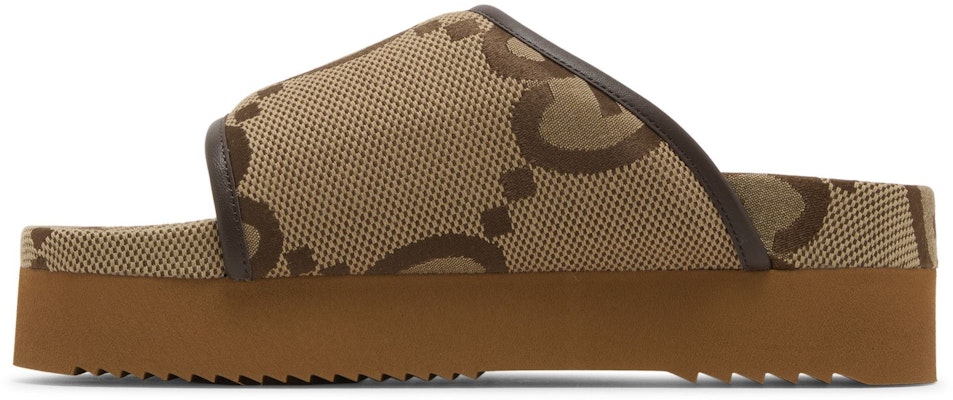 (Women) Gucci Jumbo GG Platform Slide 'Camel Ebony Monogram' 700301-UKM60-2593 Lookbook (Women) Gucci Jumbo GG Platform Slide 'Camel Ebony Monogram' 700301-UKM60-2593