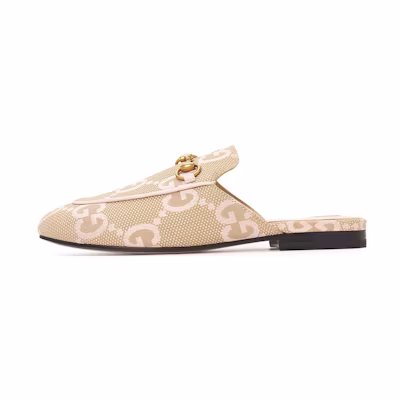 (W) Gucci Jumbo GG Princetown Slipper 'Beige Light Pink'
