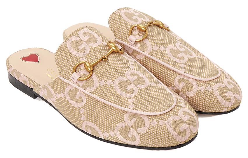 (W) Gucci Jumbo GG Princetown Slipper 'Beige Light Pink' 圖 3