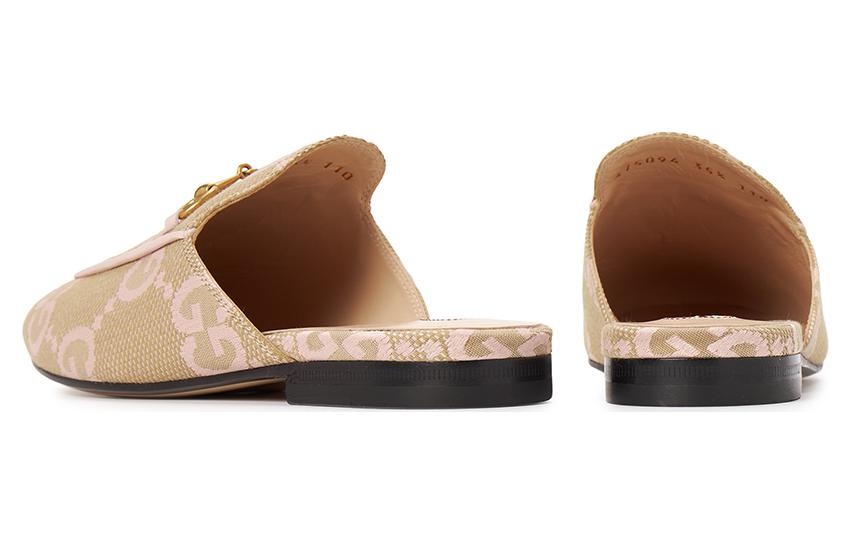(W) Gucci Jumbo GG Princetown Slipper 'Beige Light Pink' 圖 5