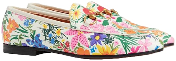 (W) 古驰皮革花卉印花乐福鞋 '多彩' 647611-2L350-9270 Order (W) 古驰皮革花卉印花乐福鞋 '多彩' 647611-2L350-9270