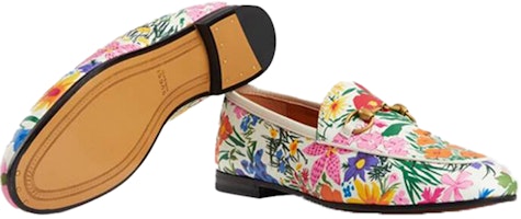 (W) 古驰皮革花卉印花乐福鞋 '多彩' 647611-2L350-9270 Purchase (W) 古驰皮革花卉印花乐福鞋 '多彩' 647611-2L350-9270