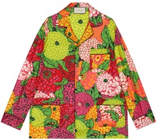 (Women) Gucci Ken Scott Print Silk Long-Sleeve Shirt for Women Multicolor 650233-ZAGID-5098 (Women) Gucci Ken Scott Print Silk Long-Sleeve Shirt for Women Multicolor 650233-ZAGID-5098