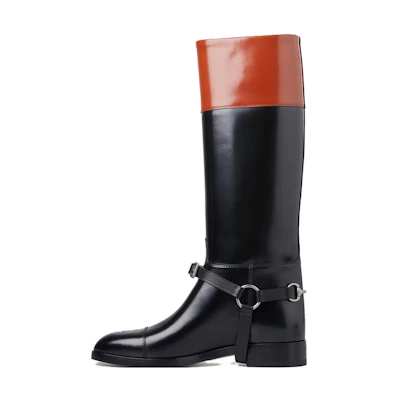 (W) Gucci Knee-High Boot 'Harness - Black'