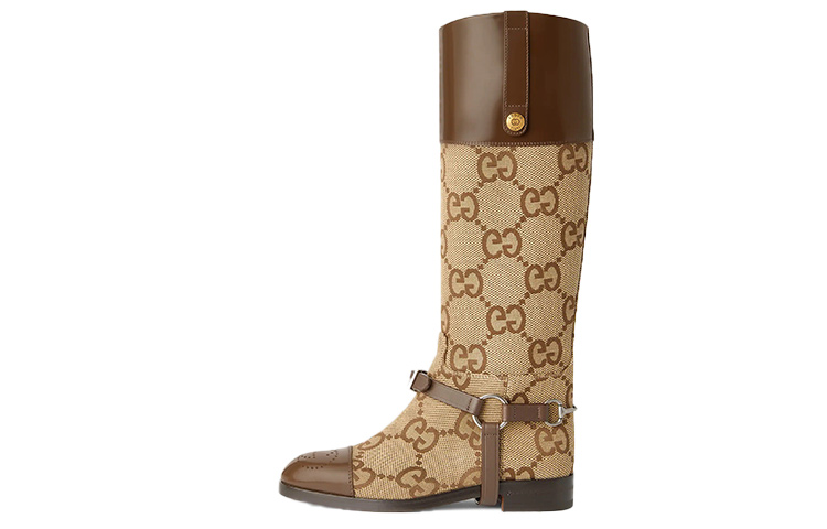 (Women) Gucci Knee-high Boot With Harness 'Brown' 674673-UKO50-2597