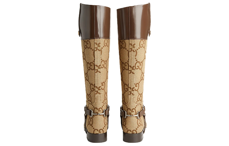 Lookbook (W) Boot Tinggi Selutut Gucci dengan Harness 'Cokelat' 674673-UKO50-2597