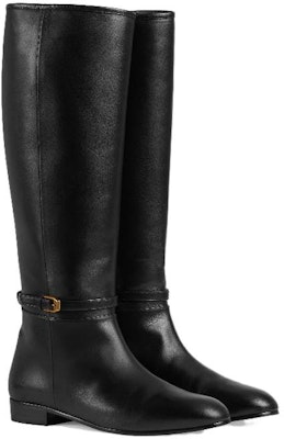 (Women) Gucci Knee High Leather Boots 'Black' 658889-BKO00-1000 Lookbook (Women) Gucci Knee High Leather Boots 'Black' 658889-BKO00-1000