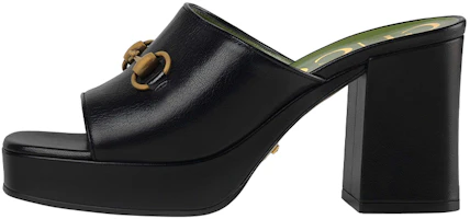 (Women) Gucci Ladies Mid-heel Platform Slide 'Black' 602390-CPD90-1000 (Women) Gucci Ladies Mid-heel Platform Slide 'Black' 602390-CPD90-1000
