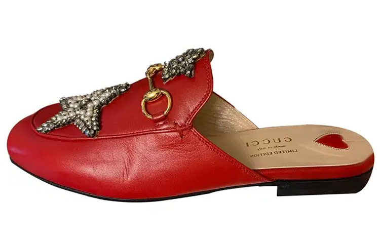 Buy (W) Sandalias Gucci de Cuero 'Pearl Star' Rojas 463180-C9D00-6433