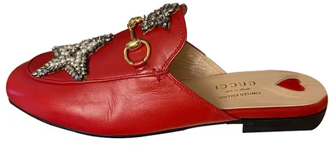 (W) 古驰红色珍珠星星皮革拖鞋 463180-C9D00-6433 Buy (W) 古驰红色珍珠星星皮革拖鞋 463180-C9D00-6433