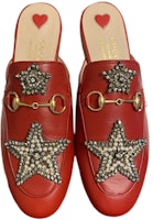 (W) 구찌 레더 '펄 스타' 슬라이드 (레드) 463180-C9D00-6433 Order (W) 구찌 레더 '펄 스타' 슬라이드 (레드) 463180-C9D00-6433