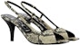 (W) Sandal Cetakan Python Gucci Kulit - Coklat Beige 695307-19Y00-9719