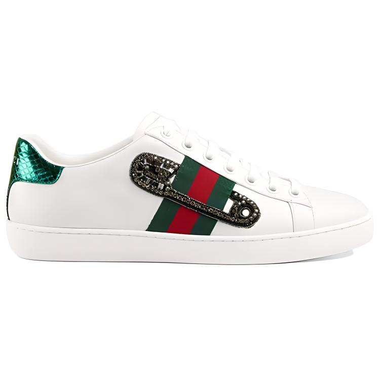 Order GUCCI 古馳 ACE 真皮 時尚板鞋 女款 白色