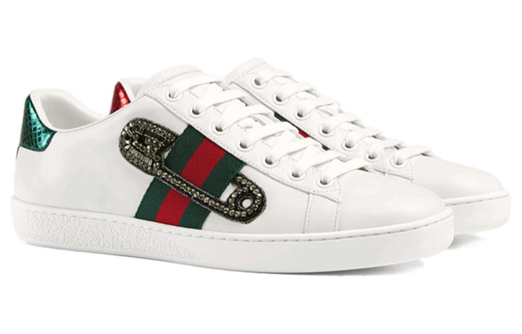 Lookbook GUCCI 古馳 ACE 真皮 時尚板鞋 女款 白色