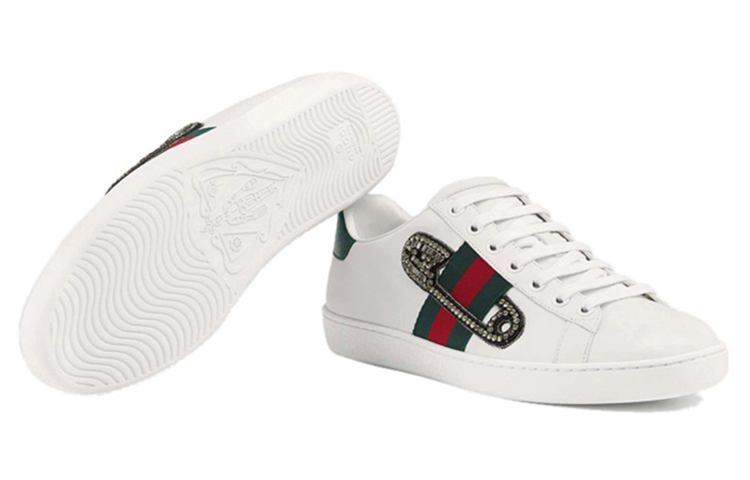 Purchase GUCCI 古馳 ACE 真皮 時尚板鞋 女款 白色