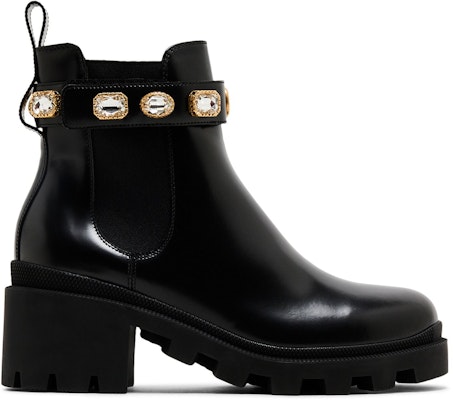 (Women) Gucci Leather Ankle Boot 'Belt - Black' 550036-DKS00-1000 Buy (Women) Gucci Leather Ankle Boot 'Belt - Black' 550036-DKS00-1000