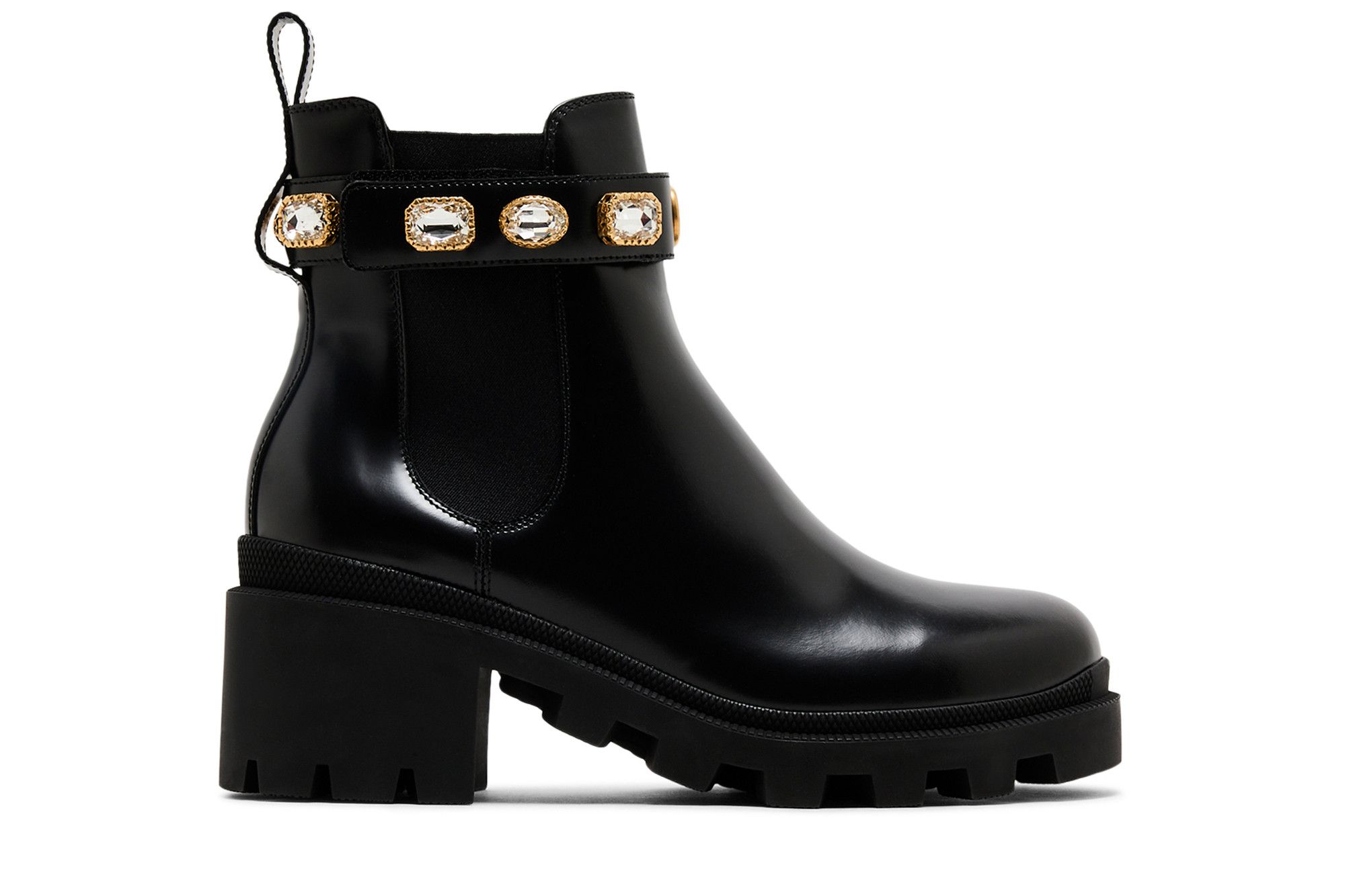 (Women) Gucci Leather Ankle Boot 'Belt - Black' 550036-DKS00-1000