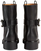 Purchase (W) Bota de Tobillo de Cuero Gucci 'Negra' 432085-A3N00-1000
