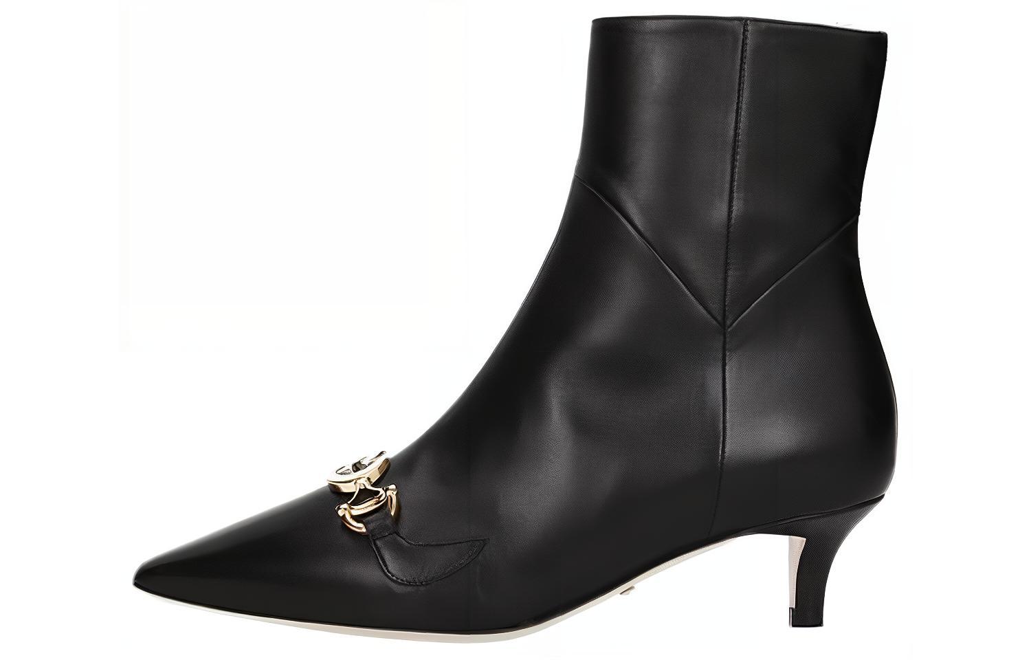 (Women) Gucci Leather Ankle Boot 'Black' 577157-BKO00-1000