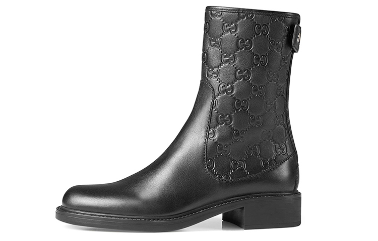 (Women) Gucci Leather Ankle Boot 'Black Fashion' 323550-A9L20-1000