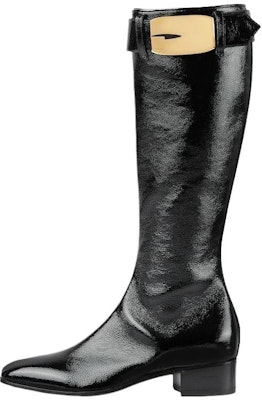 (Women) Gucci Leather Ankle Boot 'Black Gold' 750493-AB800-1000 Buy (Women) Gucci Leather Ankle Boot 'Black Gold' 750493-AB800-1000