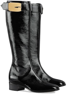 (Women) Gucci Leather Ankle Boot 'Black Gold' 750493-AB800-1000 Shop (Women) Gucci Leather Ankle Boot 'Black Gold' 750493-AB800-1000