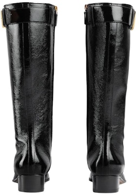 GUCCI古馳 皮革 短靴 女款 黑金色 Shop GUCCI古馳 皮革 短靴 女款 黑金色