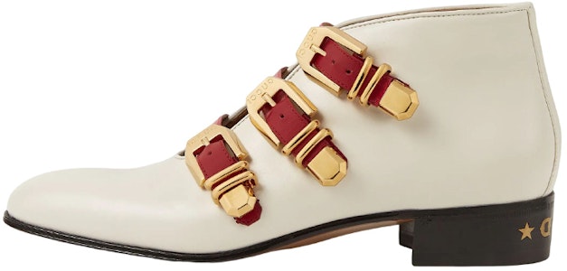 (W) Gucci白色时尚搭扣皮革踝靴 699477-06F60-9072 Buy (W) Gucci白色时尚搭扣皮革踝靴 699477-06F60-9072