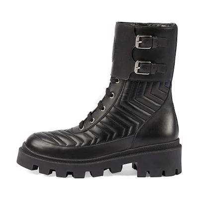 (W) Gucci Leather Ankle Boot 'Interlocking G'